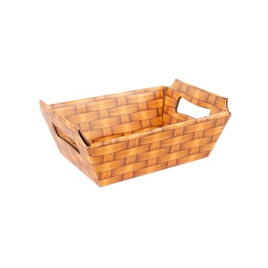 CESTA KRAFT 7X22X16 CM COM ALÇA VIME ACOPLADA