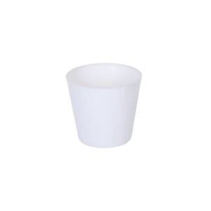 VASO / CACHEPÔ PLÁSTICO 9,5X9 CM BRANCO TEXTURIZADO