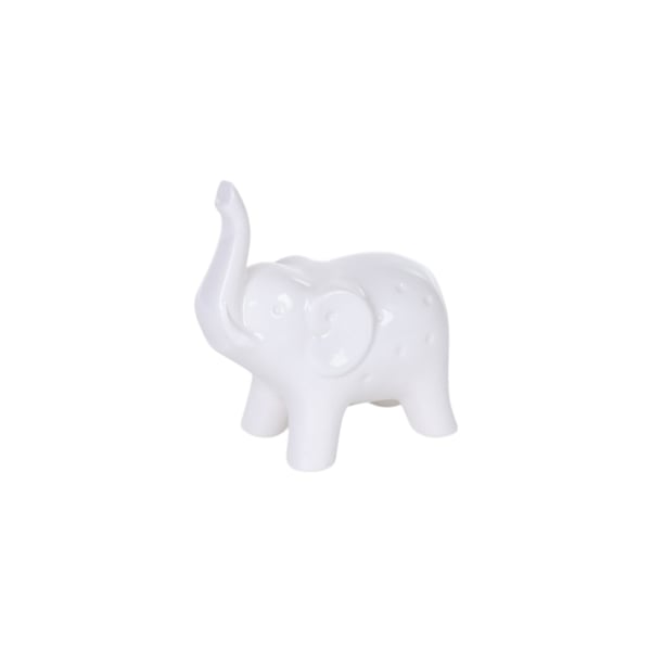 ELEFANTE CERÂMICA 12X5X11 CM BRANCO