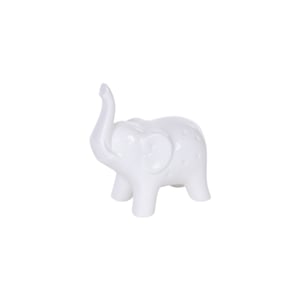 ELEFANTE CERÂMICA 12X5X11 CM BRANCO