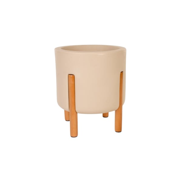 VASO / CACHEPÔ POLIETILENO 29X25 CM NÓRDICO COM PÉS