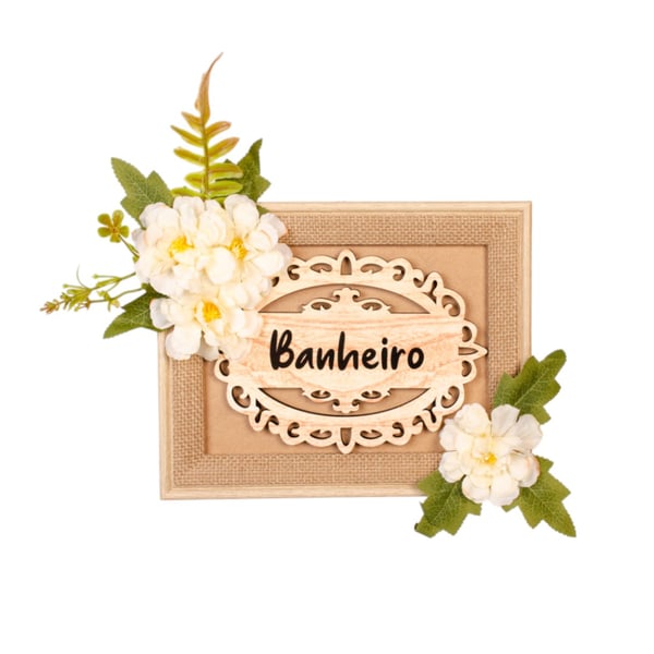 GUIRLANDA BANHEIRO 20X25 CM NA MOLDURA