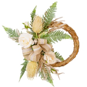 GUIRLANDA ROSA BRANCA 40 CM LAÇO 