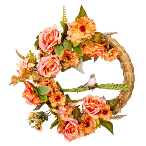 GUIRLANDA ROSAS 40 CM PÁSSARO 