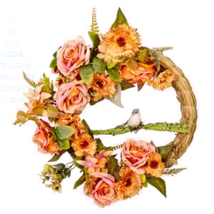 GUIRLANDA ROSAS 40 CM PÁSSARO 