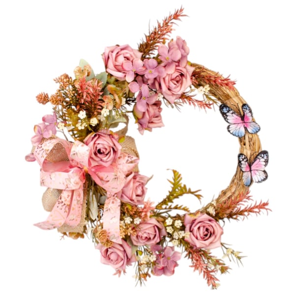 GUIRLANDA ROSA 40 CM BORBOLETAS