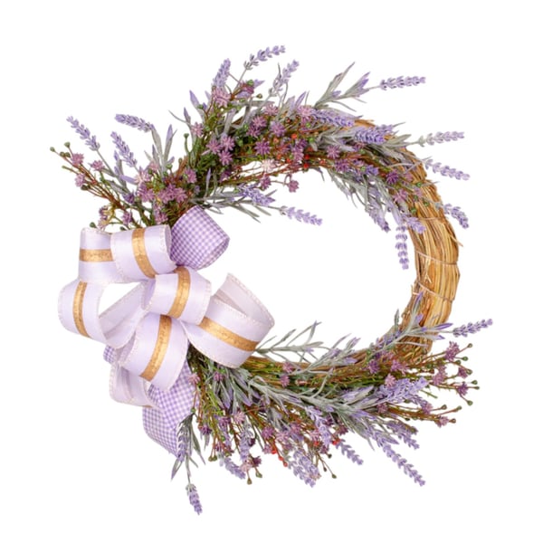 GUIRLANDA LAVANDA 30 CM COM LAÇOS LILÁS