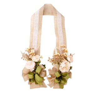 ESCAPULÁRIO / GUIRLANDA 1,60 M PEÔNIA COM MARGARIDA