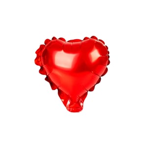 BALÃO METALIZADO 15 CM FOSCO VERMELHO CORAÇÃO