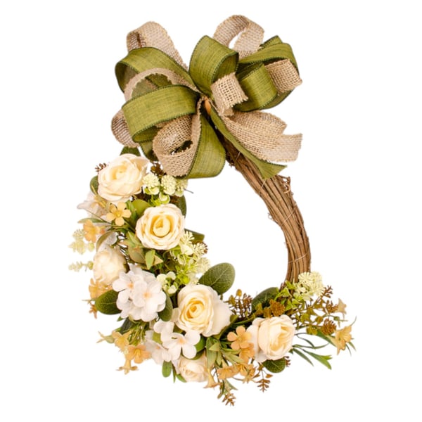 GUIRLANDA OVAL 44 CM BOTÃO E MARGARIDA