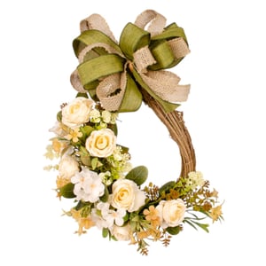 GUIRLANDA OVAL 44 CM BOTÃO E MARGARIDA