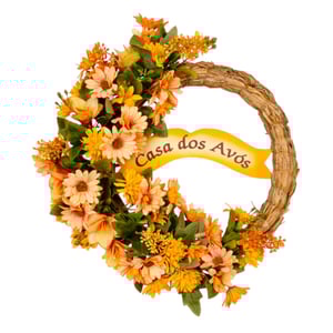 GUIRLANDA CASA DOS AVÓS 40 CM MARGARIDA LARANJA