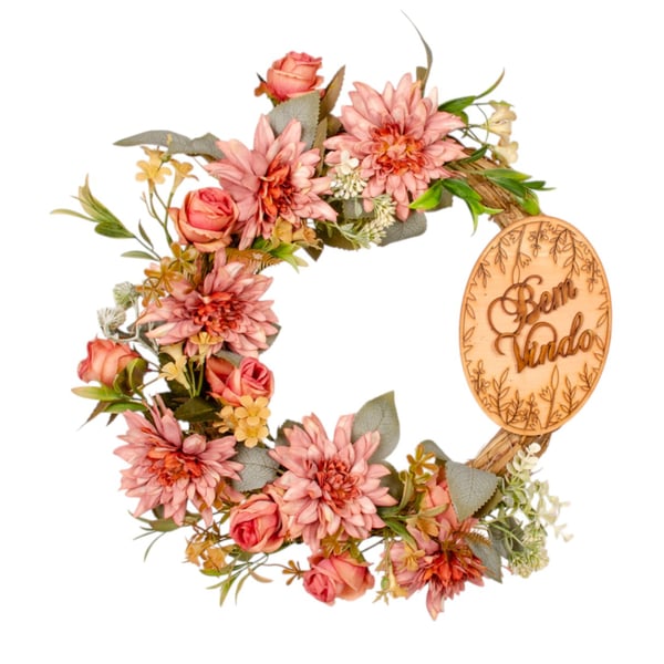 GUIRLANDA BEM VINDO 37 CM DÁLIA OUTONAL