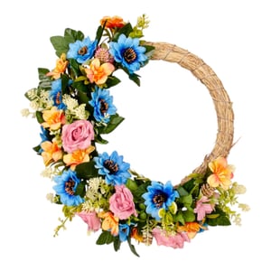 GUIRLANDA FLORES DO CAMPO 35 CM COLORIDAS