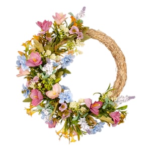 GUIRLANDA FLORES DO CAMPO 38 CM COLORIDAS