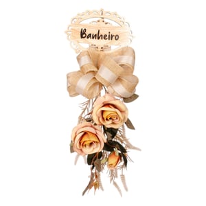 GUIRLANDA BANHEIRO 50 CM ROSA E BOTÃO