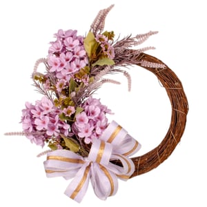 GUIRLANDA AZALEIA LILÁS 35 CM COM LAÇO