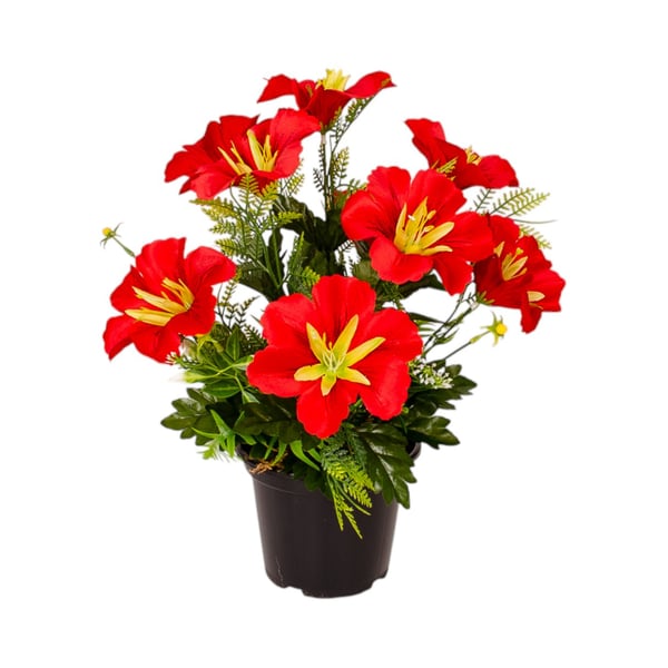VASO DECORATIVO EXT. 37 CM HÍBISCO 