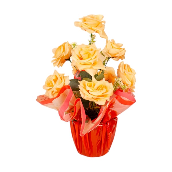 VASO DECORATIVO EXT. 42 CM ROSAS