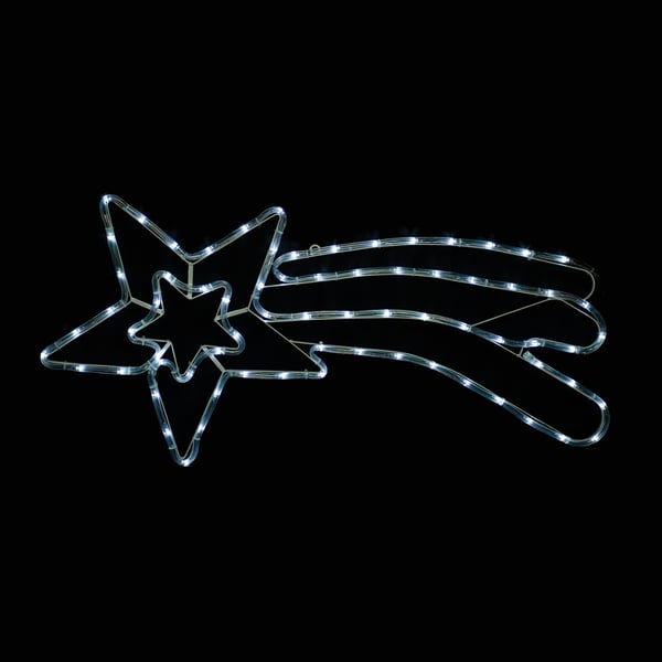 COMETA / ESTRELA CADENTE LEDS 40X77 CM BRANCO FRIO FIXO COM MANGUEIRA LUMINOSA 220V