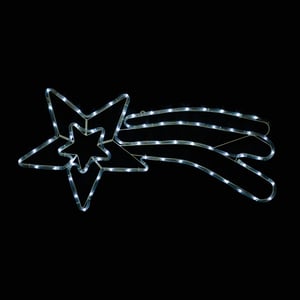 COMETA / ESTRELA CADENTE LEDS 40X77 CM BRANCO FRIO FIXO COM MANGUEIRA LUMINOSA 220V