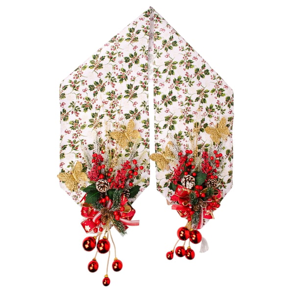 ESCAPULÁRIO / GUIRLANDA 1,80 MX34 CM BOLAS VERMELHAS PENDENTES BORBOLETAS
