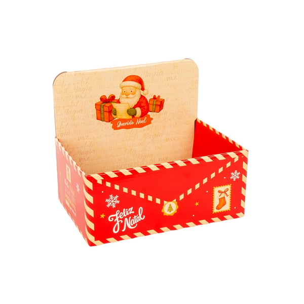 CAIXA BOX 17X20,5X13,5 CM NATAL ESTAMPADA