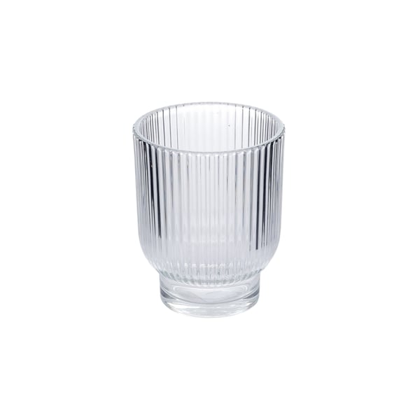 VASO VIDRO 12,4X9,8 CM CANELADO