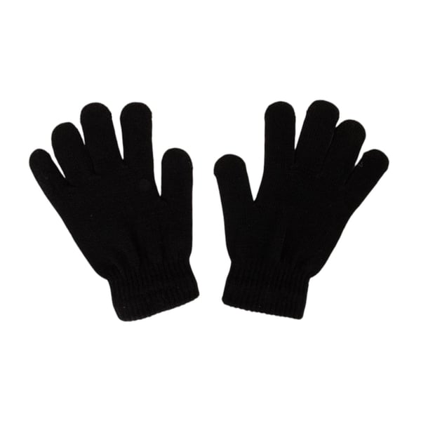 LUVA LÃ ADULTA 16X10 CM LISA PRETA