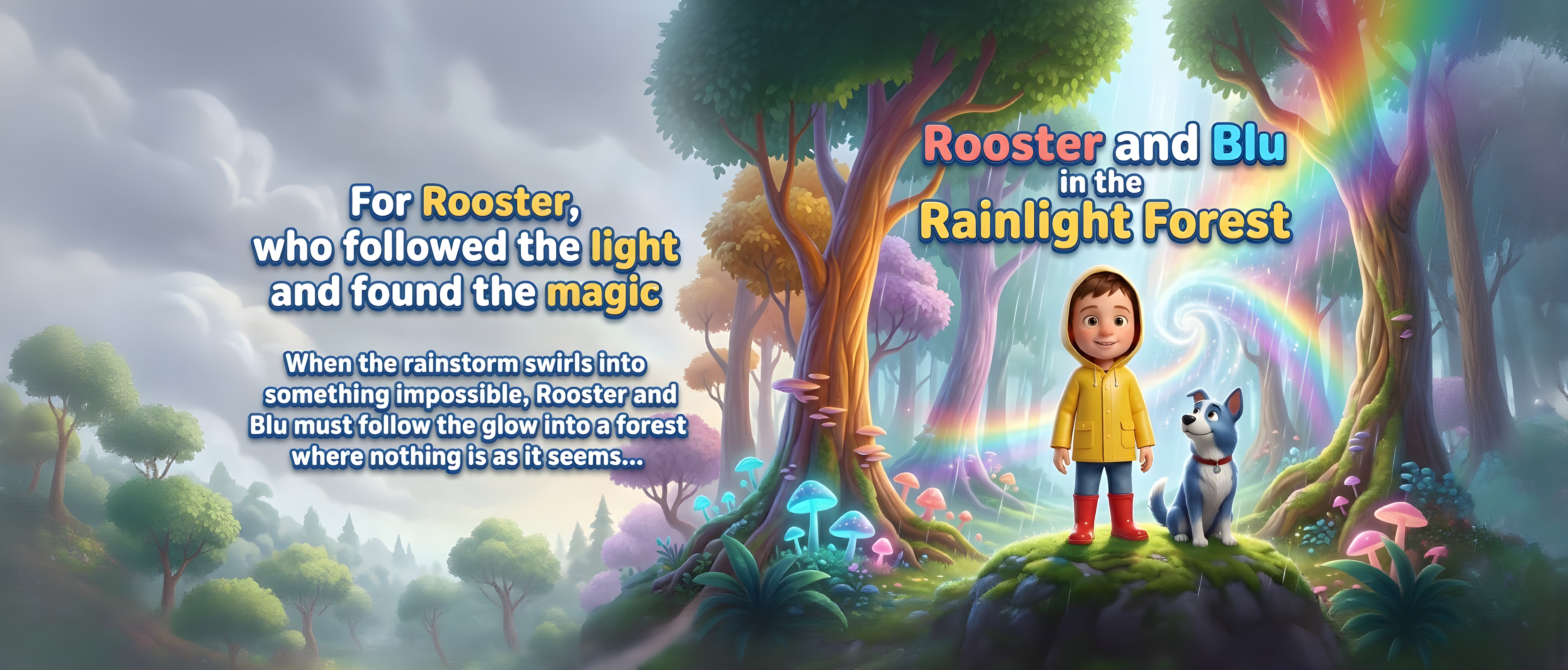 Rooster and Blu in the Rainlight Forest cover