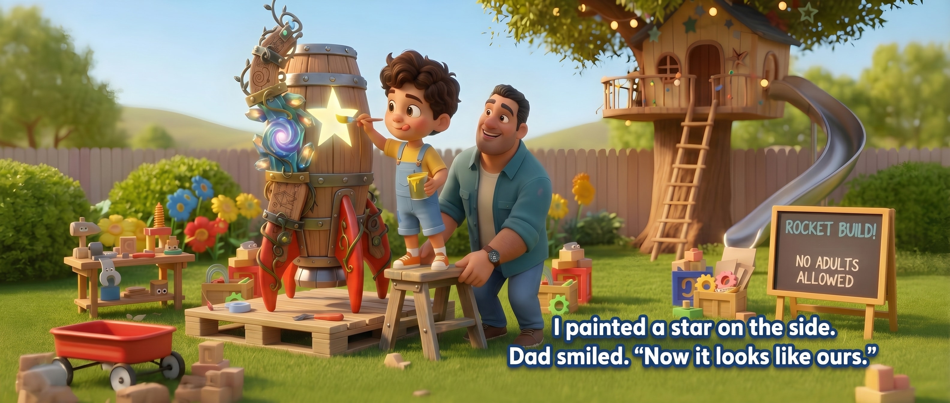 My Rocket With Dad pages 3-4