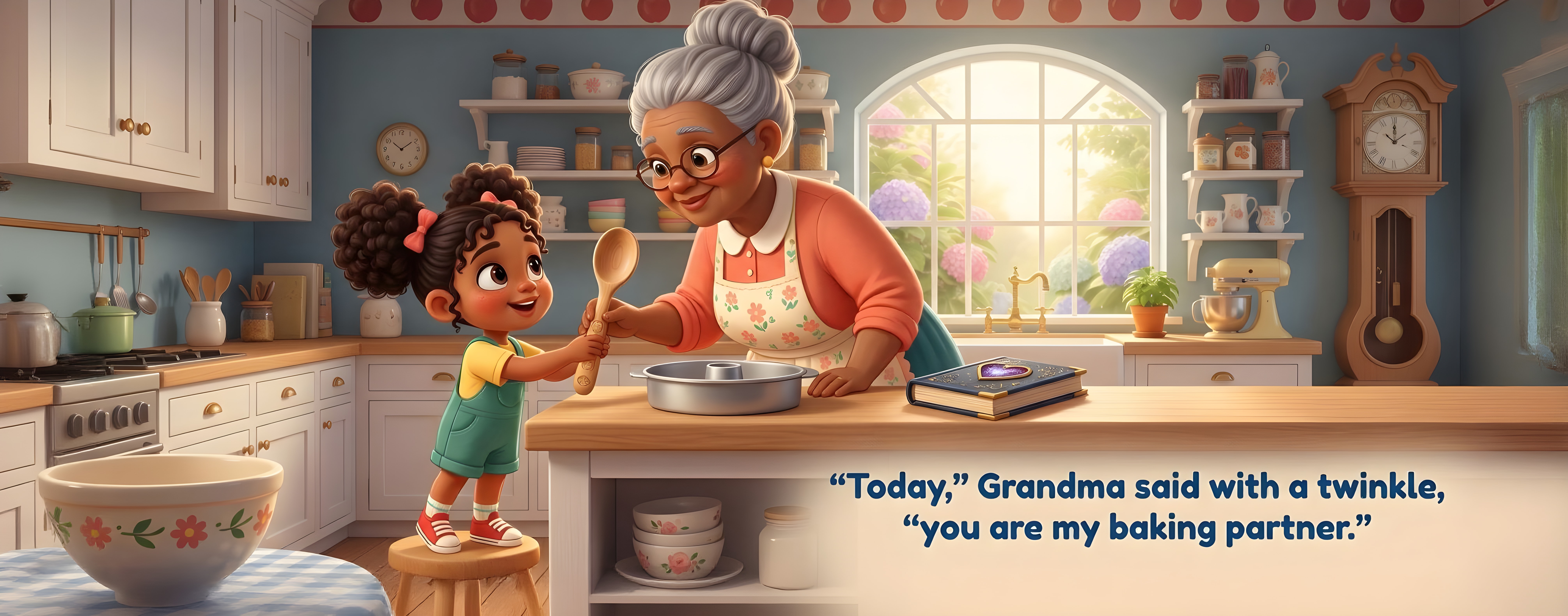 Grandma and Me storybook sample spread