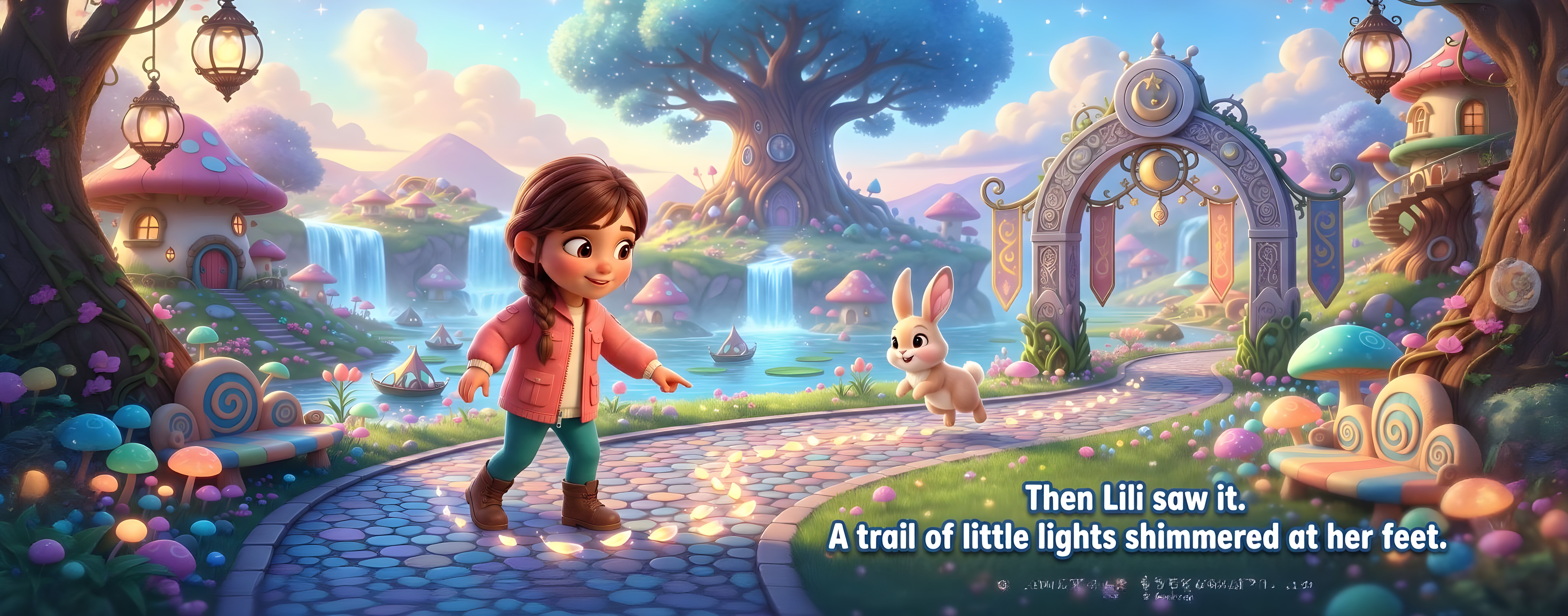 The Secret Door to Bloomlight Valley pages 7-8