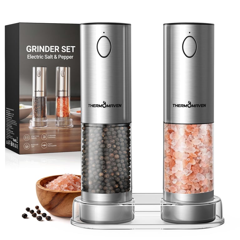 ThermoMaven Electric Salt and Pepper Grinder Set
