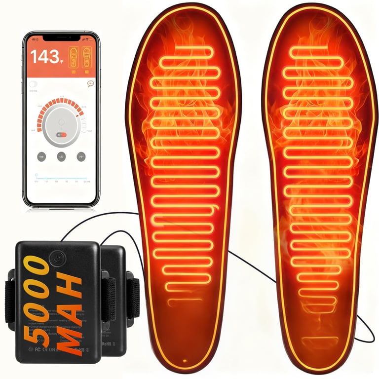 WAMOVAL Rechargeable Heated Insoles