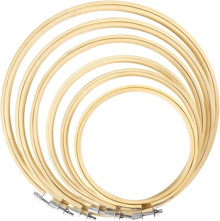 Caydo Bamboo Embroidery Hoop Set