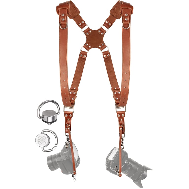 C Coiro Leather Dual Camera Strap