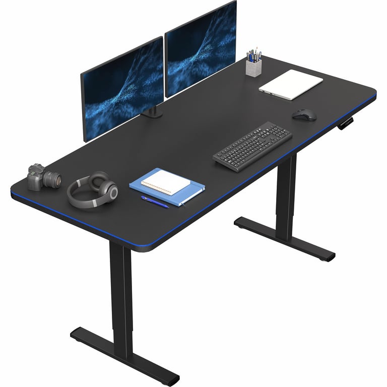 VIVO Electric 71x30 Standing Desk with RGB Pad