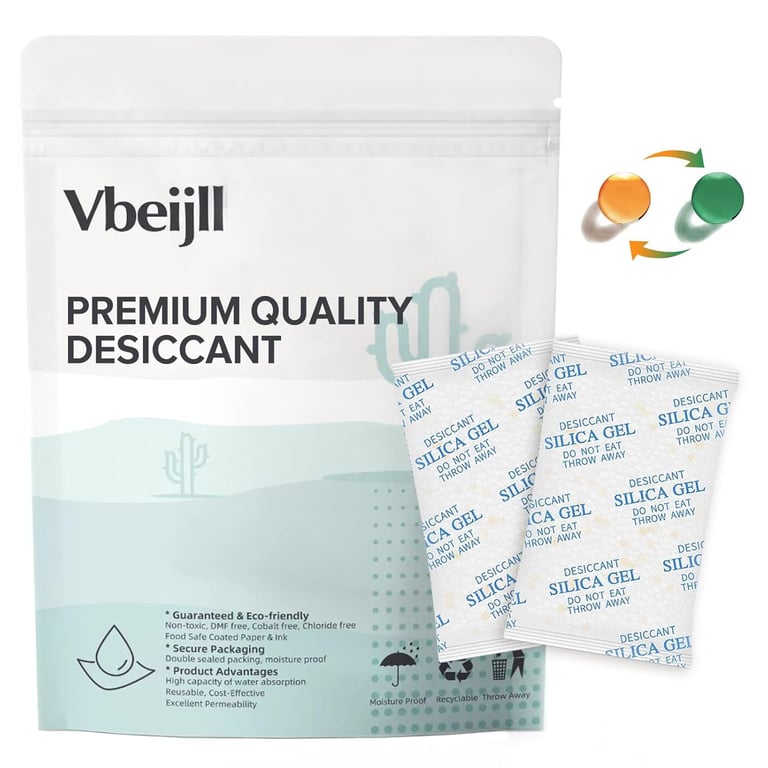5 Gram (50 Pack) Silica Gel Packets, Desiccant, Moisture Absorbers