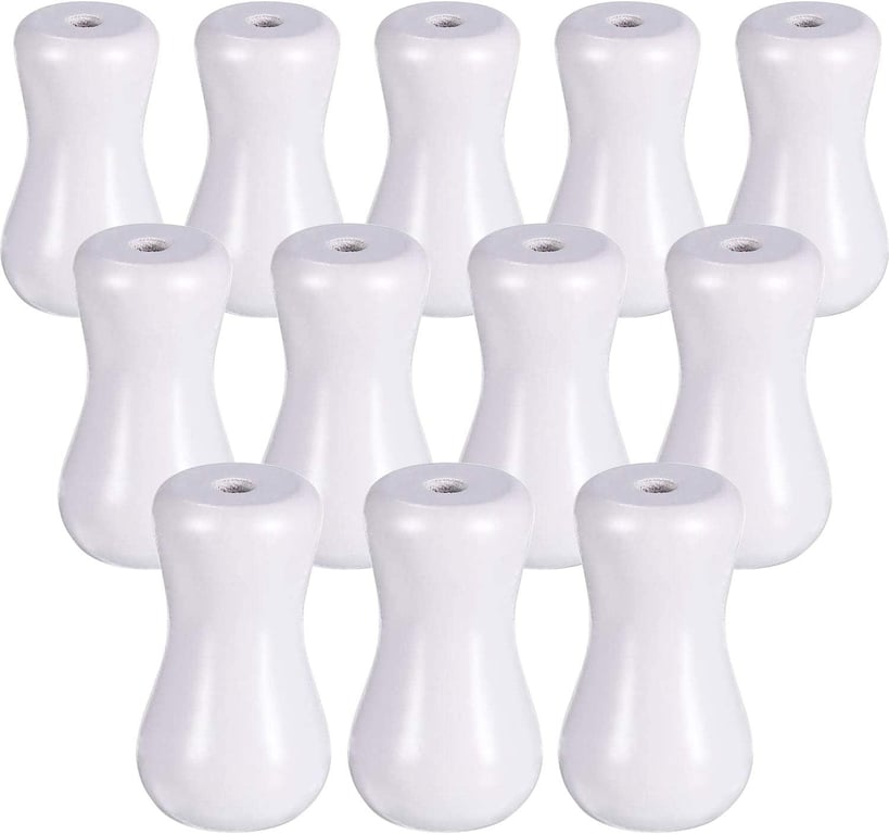 Boao 12 Pieces White Blind Pull Cord Knobs 1.26" x 0.75"