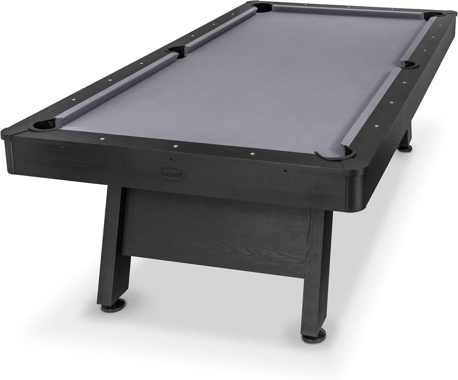 GoSports 7 and 8 ft Pool Tables with Wood Finish - Gray, Black, or Green Felt - Accessories Not Included