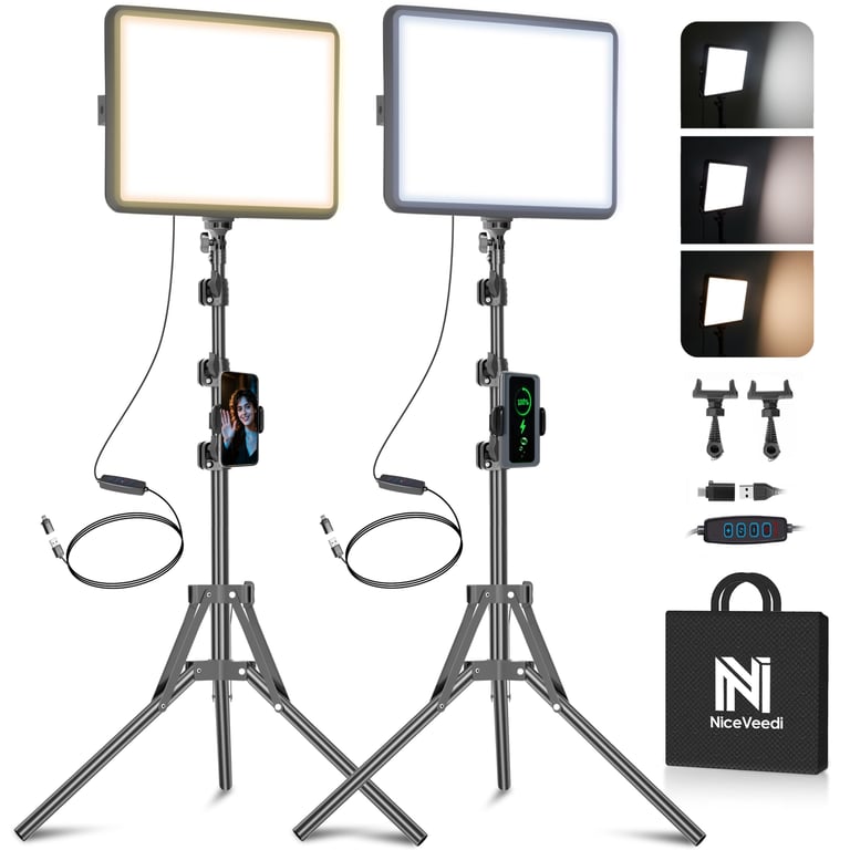 NiceVeedi LED Video Light Kit
