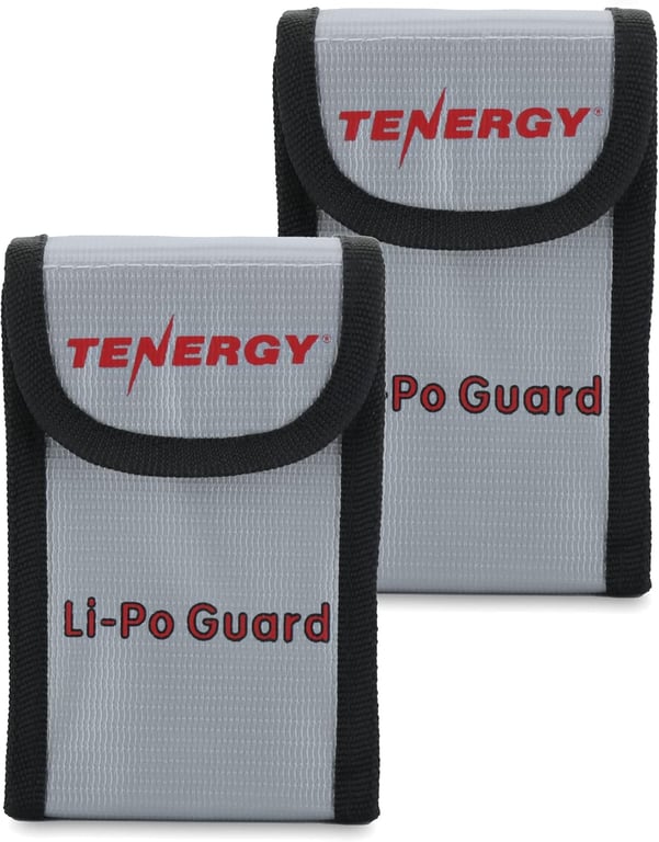 Tenergy Fire Retardant LiPo Battery Charging Bag, 5.5x3.5x2 in, 2 Pack