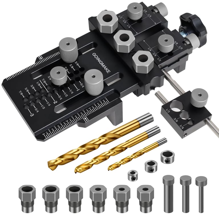GOINGMAKE Adjustable Doweling Jig Kit