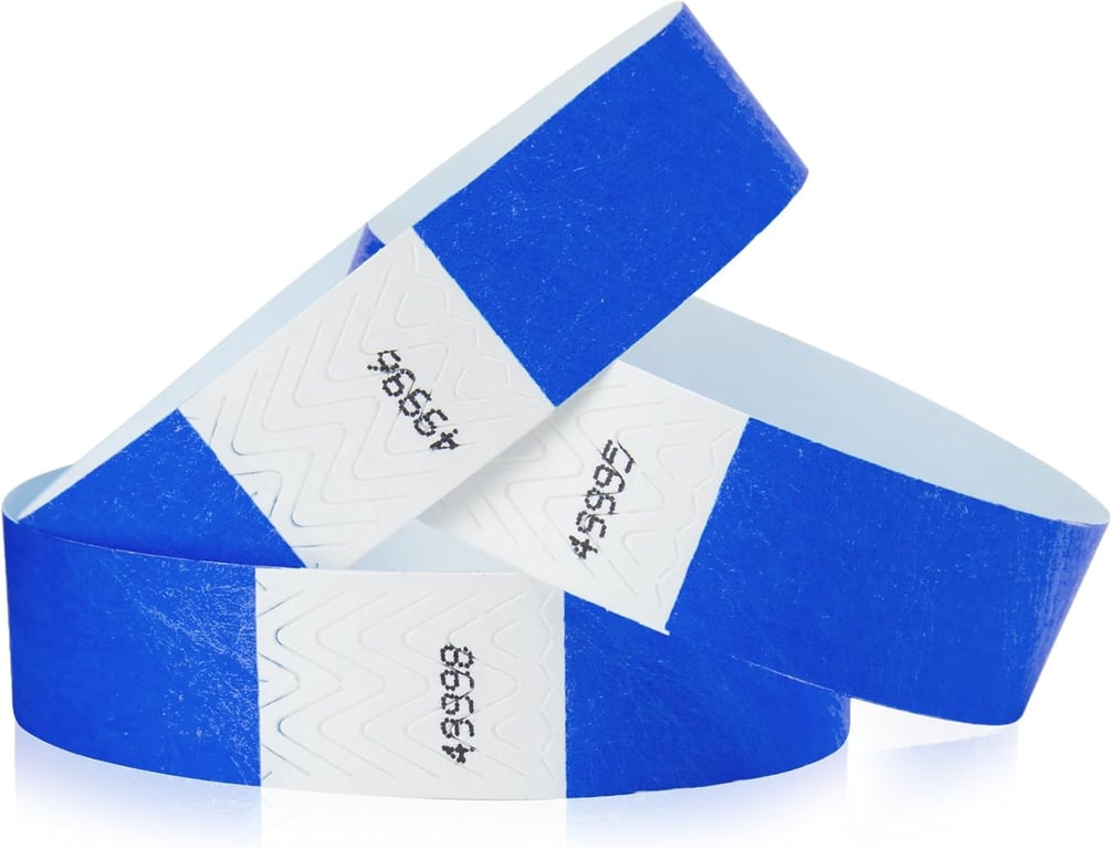 WristCo Marine Blue Tyvek Wristbands