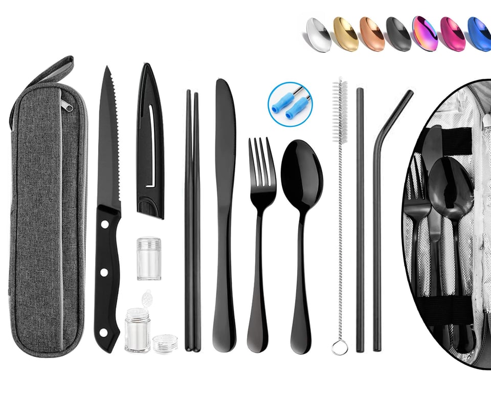 Hommaly Travel Utensils Kit
