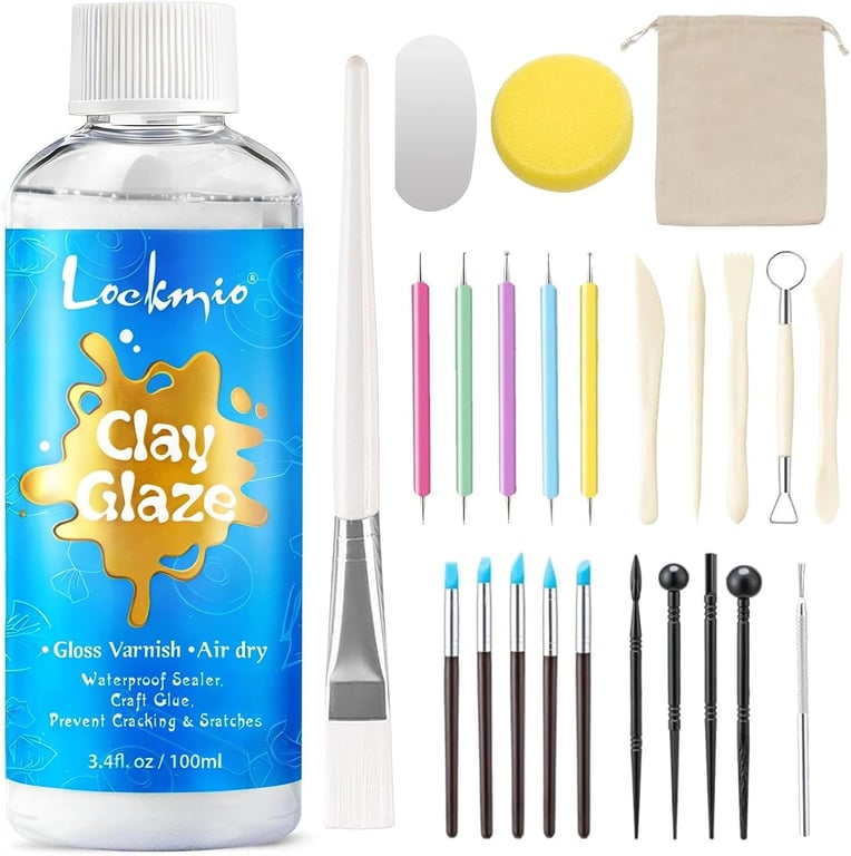 lockmio Air Dry Clay Glaze Kit