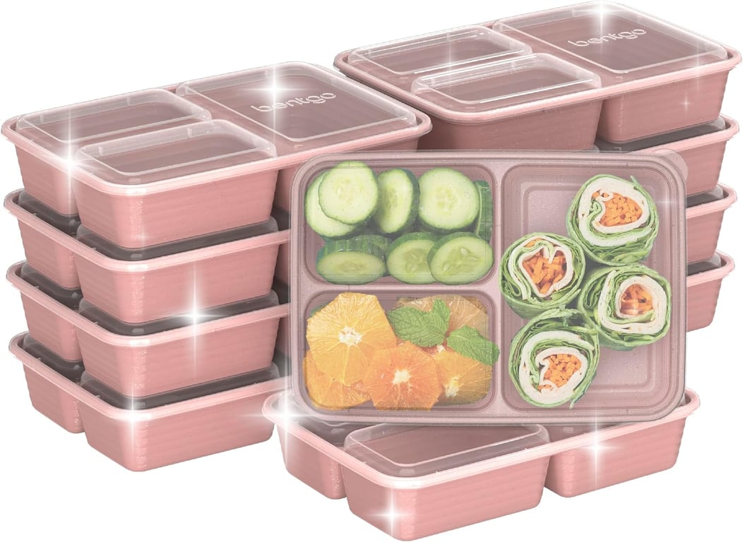 Bentgo Prep 3‑Compartment Meal Prep Containers