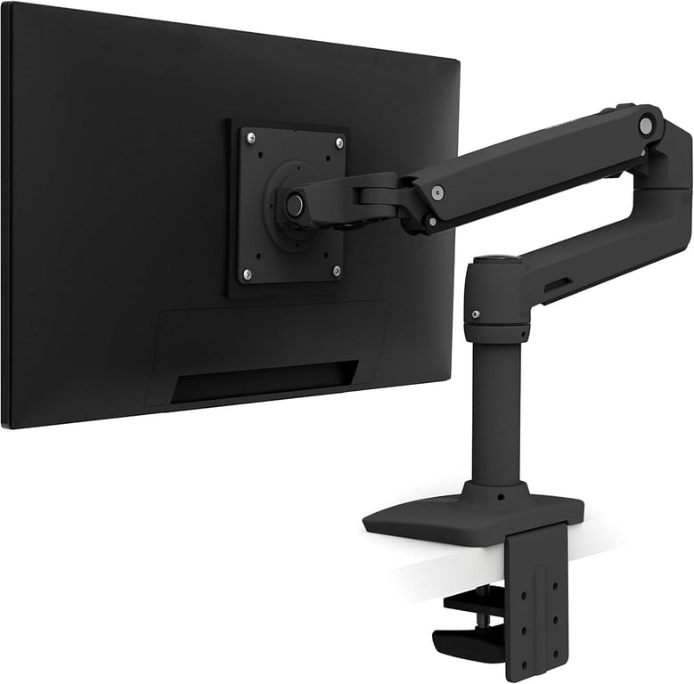 Ergotron – LX Monitor Arm, Single Monitor Desk Mount – fits Flat Curved Ultrawide Computer Monitors up to 34 Inches, 7 to 25 lbs, VESA 75x75mm or 100x100mm – Matte Black