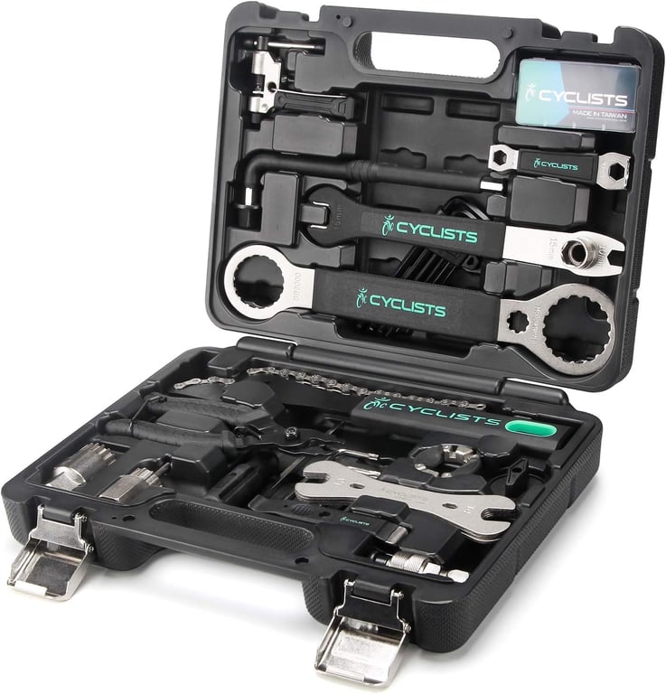 23 Piece Bike Tool Kit - Bicycle Repair Tool Box Compatible
